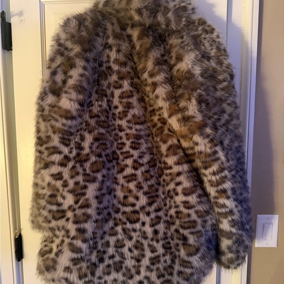 Target Wild Fable Brown Faux Fur Coat - Picture 3 of 4